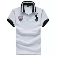 2013 polo ralph lauren t-shirt high neck hommes respirant cotton italy pl8010 white black